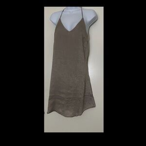 Sleek Tan Sleeveless Dress